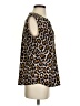J.Crew 100% Silk Animal Print Brown Sleeveless Silk Top Size 2 - photo 4