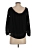 JOA 100% Polyester Black 3/4 Sleeve Blouse Size XS - photo 2