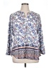 Croft & Barrow Paisley Blue 3/4 Sleeve Blouse Size 1X - photo 1