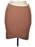 Express 100% Nylon Solid Brown Tan Casual Skirt Size XL - photo 1