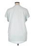 Ann Taylor LOFT 100% Polyester Blue Short Sleeve Blouse Size XL - photo 2