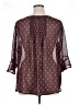 Torrid 100% Polyester Burgundy 3/4 Sleeve Blouse Size 1X Plus (1) - photo 2