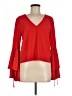Storee 100% Polyester Red Long Sleeve Blouse Size M - photo 1