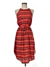 Soprano 100% Polyester Stripes Red Casual Dress Size M - photo 1