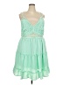 Main Strip 100% Polyester Green Cocktail Dress Size 3X - photo 1