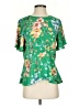 Ann Taylor LOFT 100% Polyester Green Short Sleeve Blouse Size 2 - photo 1
