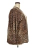 Lands' End 100% Cotton Animal Print Brown Long Sleeve Blouse Size 2X - photo 4