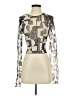 Monki Silver Long Sleeve Top Size XXS - photo 1