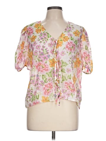 Rose + Olive Short Sleeve Blouse (view 1)