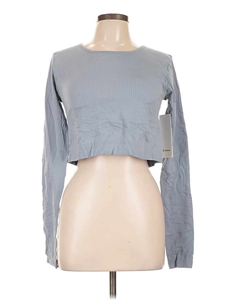 Pre-owned Lululemon Athletica Long Sleeve T-shirt In Gray