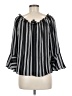 Fortune + Ivy 100% Polyester Black 3/4 Sleeve Blouse Size M - photo 2