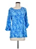 Escapada 100% Rayon Blue 3/4 Sleeve Blouse Size M - photo 1