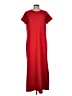 SPANX Solid Red Casual Dress Size L - photo 1