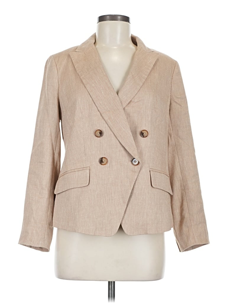 Pre-owned Talbots Blazer Jacket In Tan