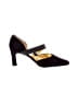 Nine West Burgundy Ivory Heels Size 6 1/2 - photo 1