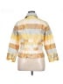 Carlisle 100% Silk Stripes Yellow Jacket Size 14 - photo 2