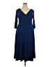 Chadwicks Solid Blue Casual Dress Size 22 - photo 1