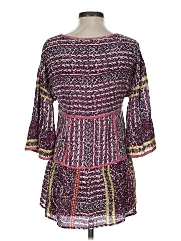 Maeve by Anthropologie 3/4 Sleeve Silk Top (view 2)