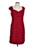 Connected Apparel 100% Polyester Tweed Red Cocktail Dress Size 12 Petite - photo 1