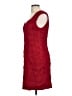 Connected Apparel 100% Polyester Tweed Red Cocktail Dress Size 12 Petite - photo 5