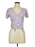 No Comment Purple Short Sleeve Top Size L - photo 1