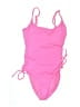 Hurley Solid Pink One Piece Swimsuit Size M - photo 1