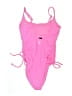 Hurley Solid Pink One Piece Swimsuit Size M - photo 2