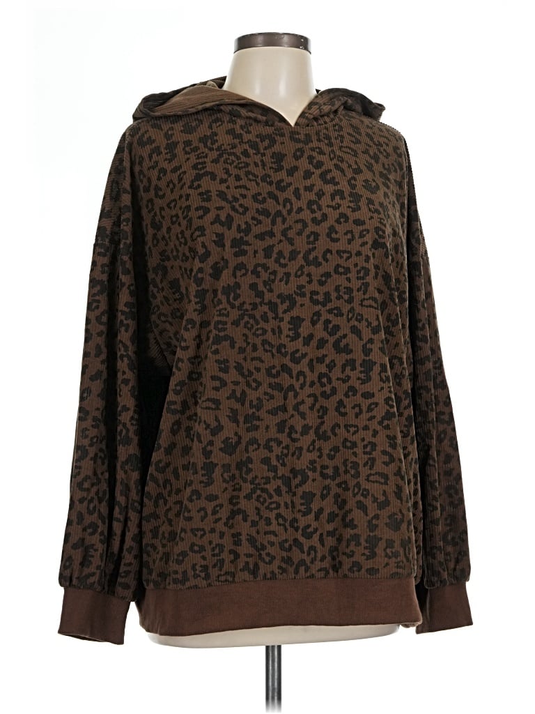 Pre-owned Dazy Pullover Hoodie In Brown