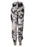 SAVVI 100% Cotton Tie-dye Gray Casual Pants Size M - photo 2
