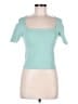 Alice + Olivia Teal Short Sleeve Top Size M - photo 1