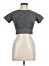 Unbranded Tweed Gray Short Sleeve Turtleneck Size L - photo 1