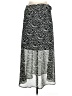 Robert Louis 100% Polyester Animal Print Silver Ivory Casual Skirt Size M - photo 1