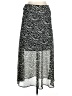 Robert Louis 100% Polyester Animal Print Silver Ivory Casual Skirt Size M - photo 2