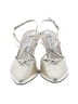 Calico 100% Leather Silver Heels Size 6 1/2 - photo 2