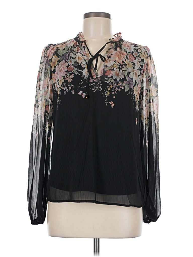 Pre-owned J By Joie Long Sleeve Blouse In Black