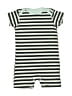 Hb 100% Cotton Stripes Teal Short Sleeve Onesie Size 6-9 mo - photo 1