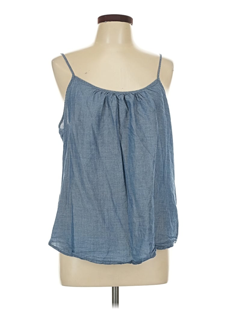 Pre-owned Time And Tru Sleeveless Blouse In Blue