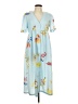 Unbranded 100% Polyester Print Blue Casual Dress Size L - photo 1