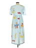 Unbranded 100% Polyester Print Blue Casual Dress Size L - photo 2