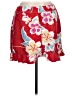 BW Sport 100% Polyester Tropical Red Casual Skirt Size 12 - photo 1