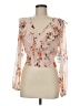 Bar III 100% Polyester Pink Long Sleeve Blouse Size M - photo 1