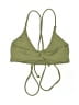 Shein Solid Green Swimsuit Top Size S - photo 2