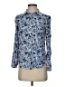 Talbots 100% Viscose Paisley Blue Long Sleeve Blouse Size XS - photo 1