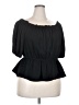 Arula Black Short Sleeve Blouse Size 2X - photo 1