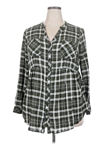 Torrid 3/4 Sleeve Button-Down Shirt (view 1)