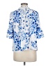 Sugarlips 100% Polyester Floral Blue 3/4 Sleeve Blouse Size M - photo 2