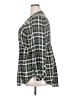 Torrid 100% Rayon Plaid Green 3/4 Sleeve Button-Down Shirt Size 2X Plus (2) - photo 5