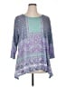 Ruby Rd. Purple 3/4 Sleeve T-Shirt Size 1X - photo 1