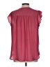 Ann Taylor LOFT 100% Polyester Pink Short Sleeve Blouse Size L - photo 2
