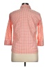 Talbots Checkered-gingham Orange 3/4 Sleeve Button-Down Shirt Size 16 - photo 2